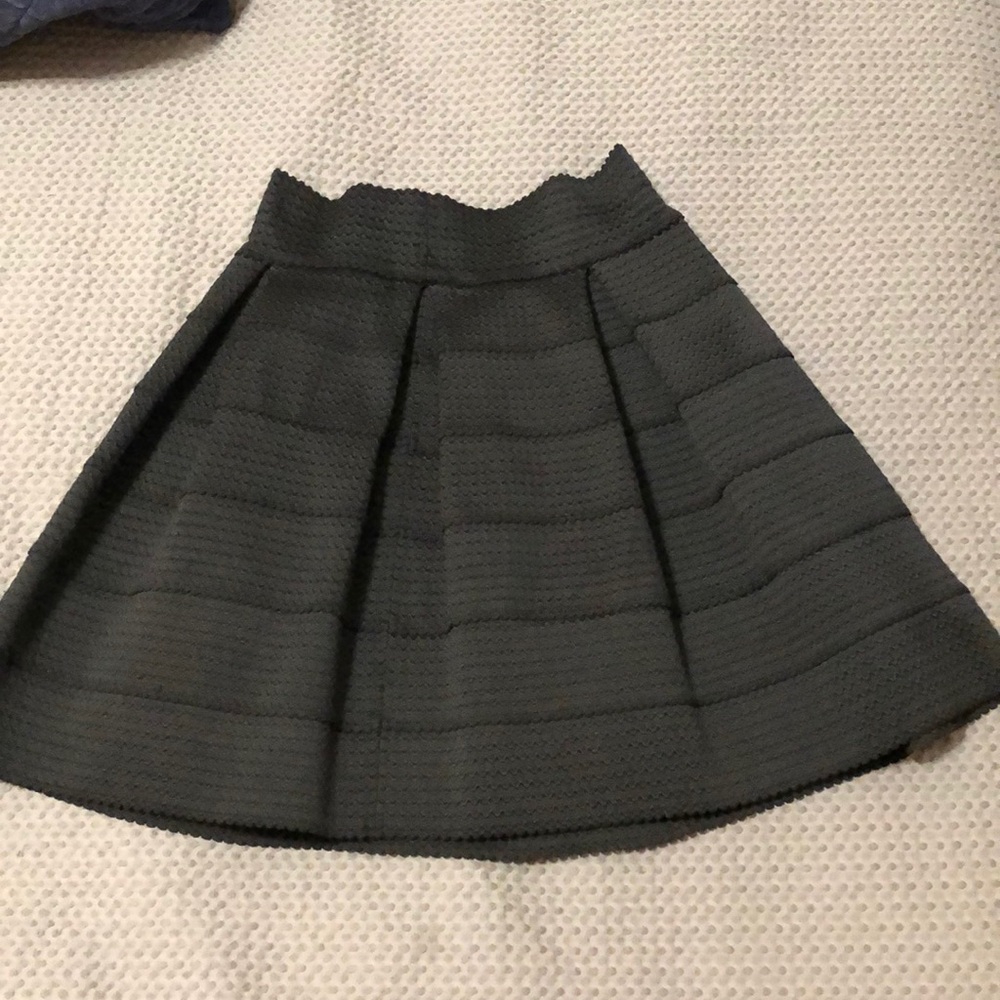 Black fit & flare skirt
